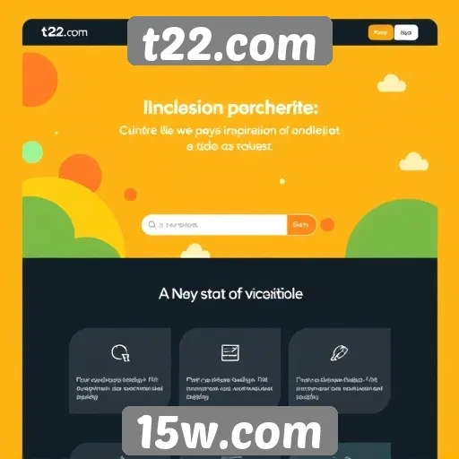 Acessibilidade e design intuitivo em t22.com